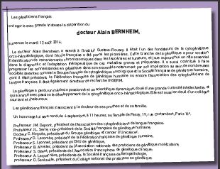 Disparition du docteur Alain BERNHEIM alainB